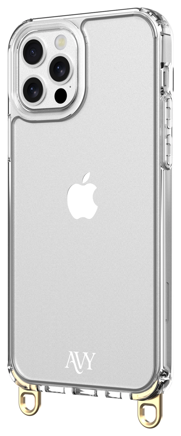 AVY Apple iPhone 12 Pro Max Hoesje met Koord Haakjes Transparant afbeelding 11