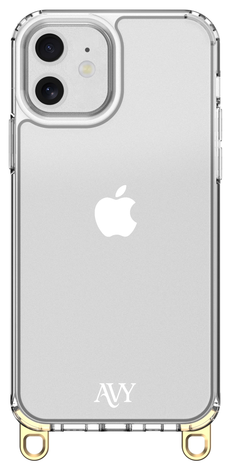 AVY Apple iPhone 11 Hoesje met Koord Haakjes Transparant afbeelding 1