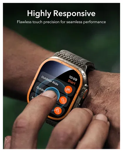 ESR Armorite - Apple Watch Ultra 3/2/1 Tempered Glass - Oranje (2-Pack) afbeelding 7