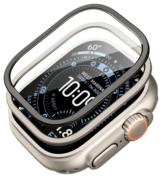ESR Armorite - Apple Watch Ultra 3/2/1 Tempered Glass - Titanium Zwart (2-Pack)