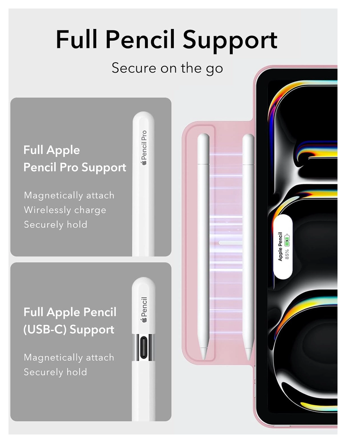 ESR Rebound Magnetic iPad Pro 13 (2024/2025) Hoes Book Case Roze afbeelding 5