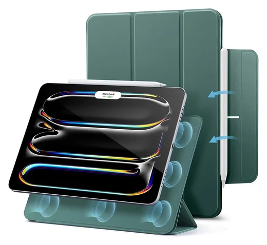 ESR Rebound Magnetic iPad Pro 13 (2024/2025) Hoes Book Case Groen afbeelding 1