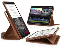 ESR Shift iPad Pro 13 (2024/2025) Hoes Book Case Sleep/Wake Bruin afbeelding