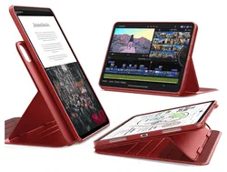 ESR Shift iPad Pro 13 (2024/2025) Hoes Book Case Sleep/Wake Rood afbeelding