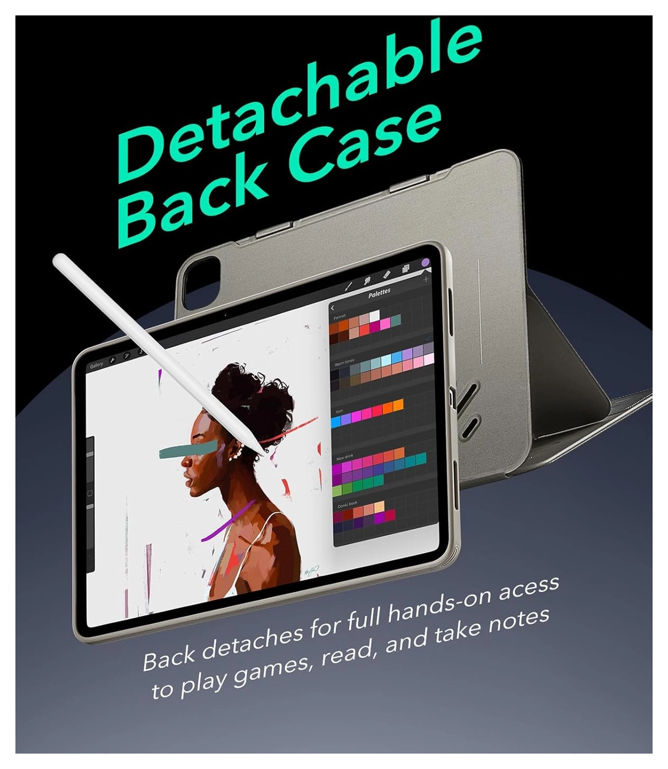 ESR Shift iPad Pro 13 (2024/2025) Hoes Book Case Sleep/Wake Tianium afbeelding 6