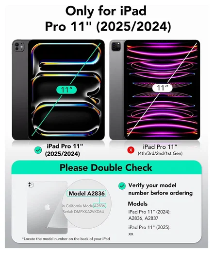 ESR Classic Hybrid iPad Pro 13 (2024/2025) Hoes Back Cover Transparant afbeelding 2