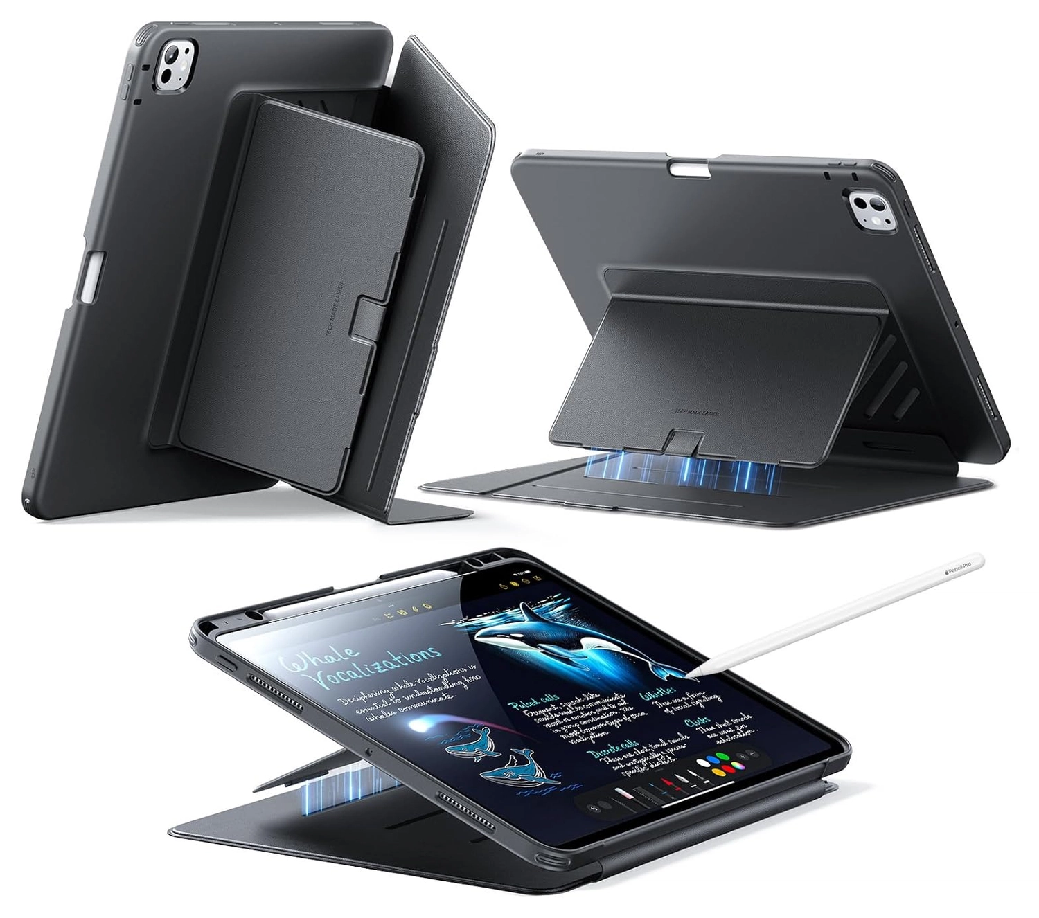 ESR Flip Magnetic iPad Pro 13 (2024/2025) Hoes Book Case met Standaard Zwart afbeelding 1
