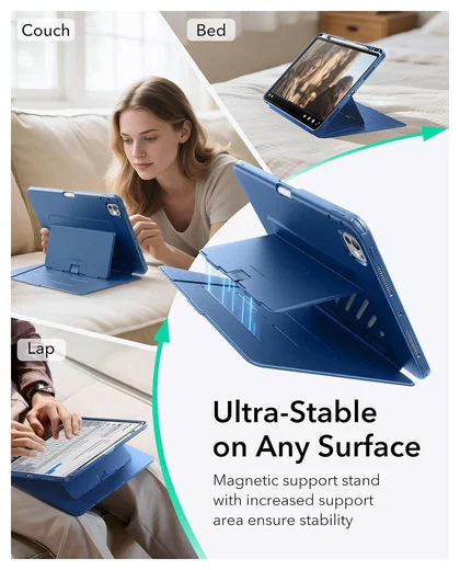 ESR Flip Magnetic iPad Pro 13 (2024/2025) Hoes Book Case met Standaard Blauw afbeelding 6