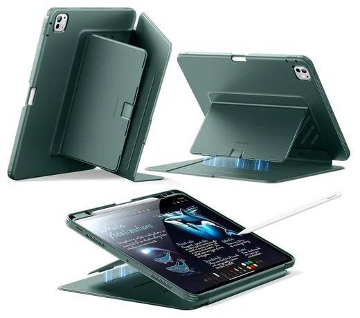 ESR Flip Magnetic iPad Pro 13 (2024 / 2025) Hoes Book Case met Standaard Groen afbeelding 1