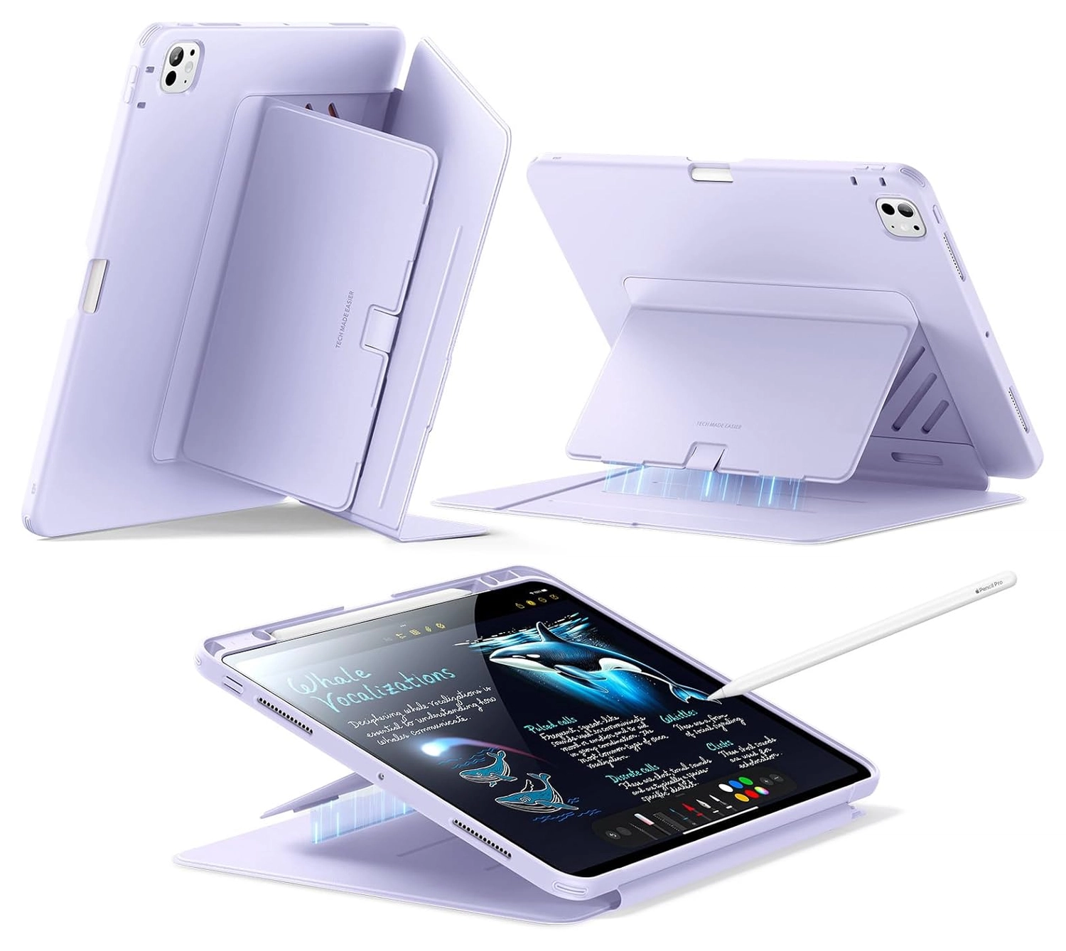 ESR Flip Magnetic iPad Pro 13 (2024/2025) Hoes Book Case met Standaard Paars afbeelding 1