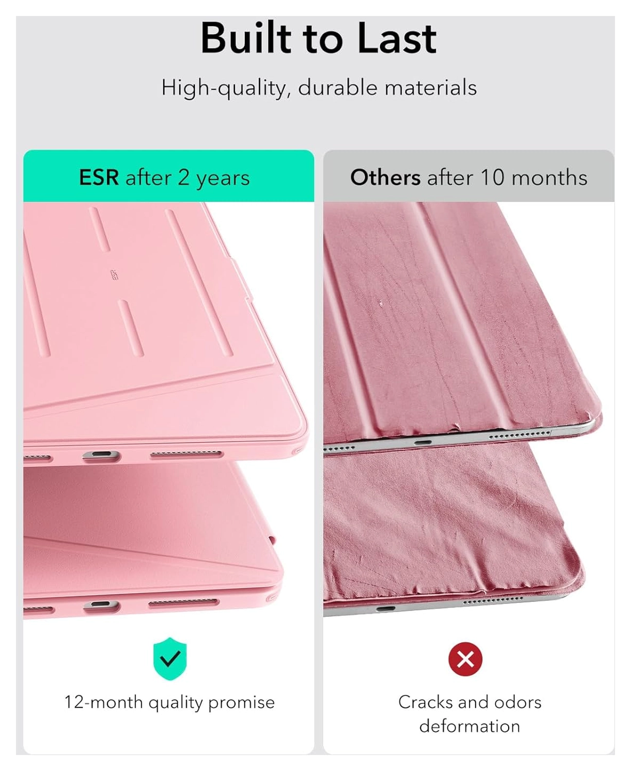 ESR Flip Magnetic iPad Pro 13 (2024 / 2025) Hoes Book Case met Standaard Roze afbeelding 5