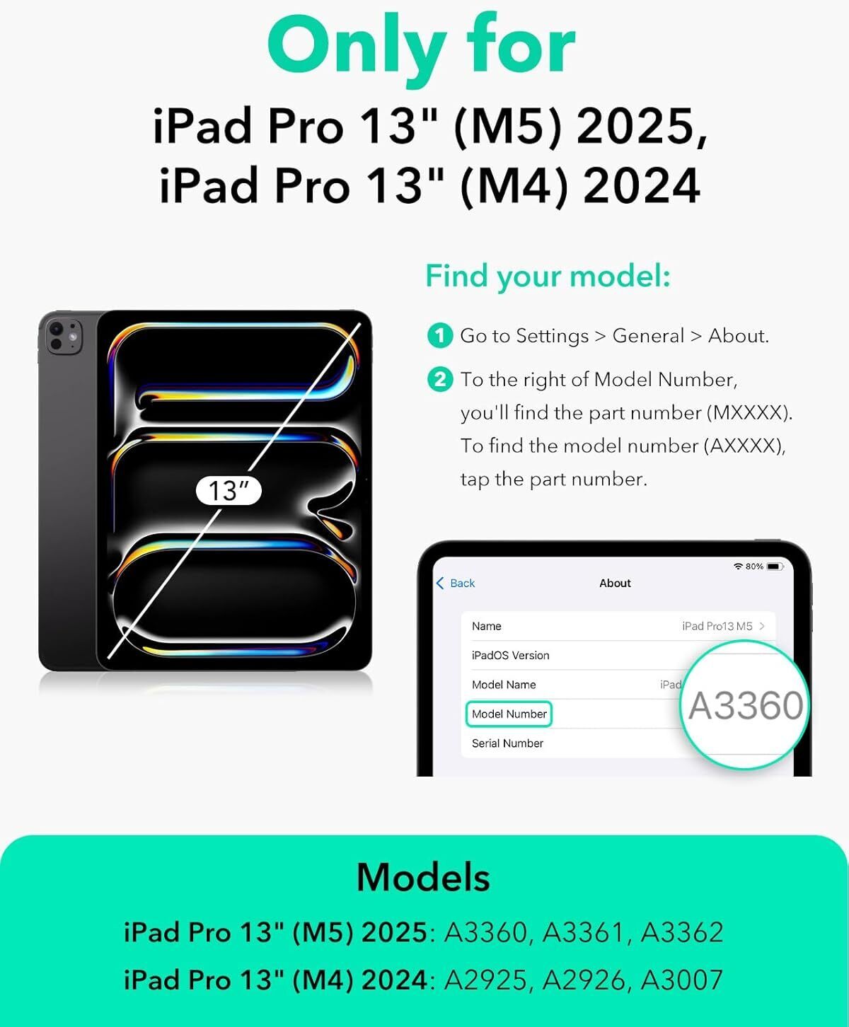 ESR Flip Magnetic iPad Pro 13 (2024 / 2025) Hoes Book Case met Standaard Bruin afbeelding 4