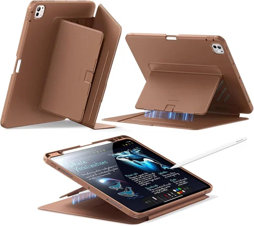 ESR Flip Magnetic iPad Pro 13 (2024 / 2025) Hoes Book Case met Standaard Bruin afbeelding 1