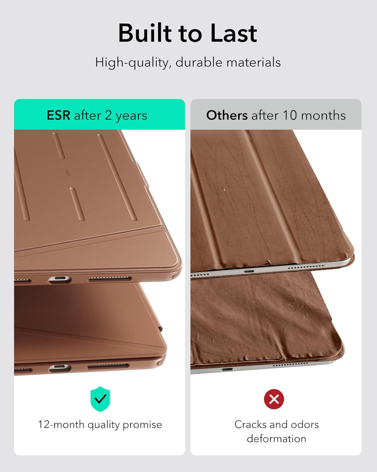 ESR Flip Magnetic iPad Pro 13 (2024 / 2025) Hoes Book Case met Standaard Bruin afbeelding 6