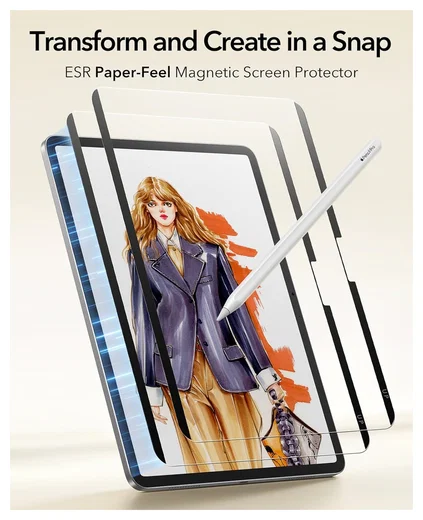 ESR Paper Feel Magnetic iPad Pro 13 (2024/2025) Screen Protector (2-Pack) afbeelding 3