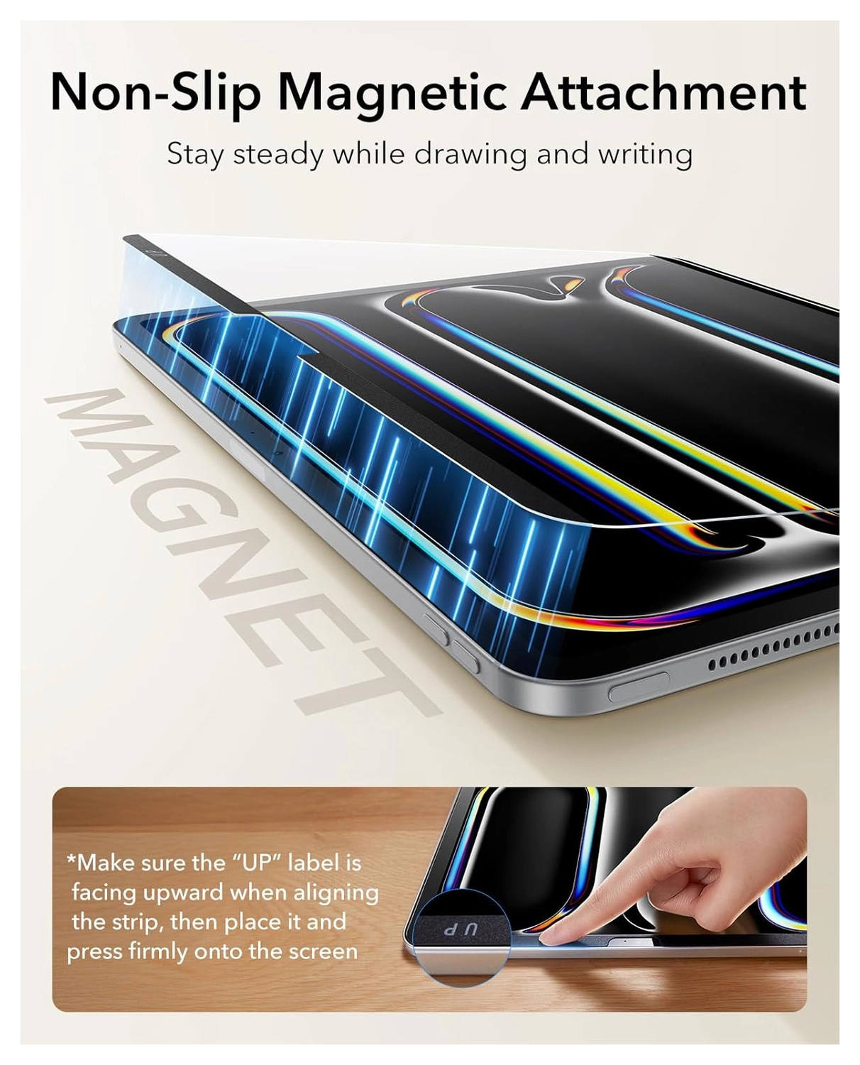 ESR Paper Feel Magnetic iPad Pro 13 (2024/2025) Screen Protector (2-Pack) afbeelding 8