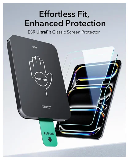 ESR UltraFit Classic iPad Pro 13 (2024/2025) Screen Protector (2-Pack) afbeelding 3