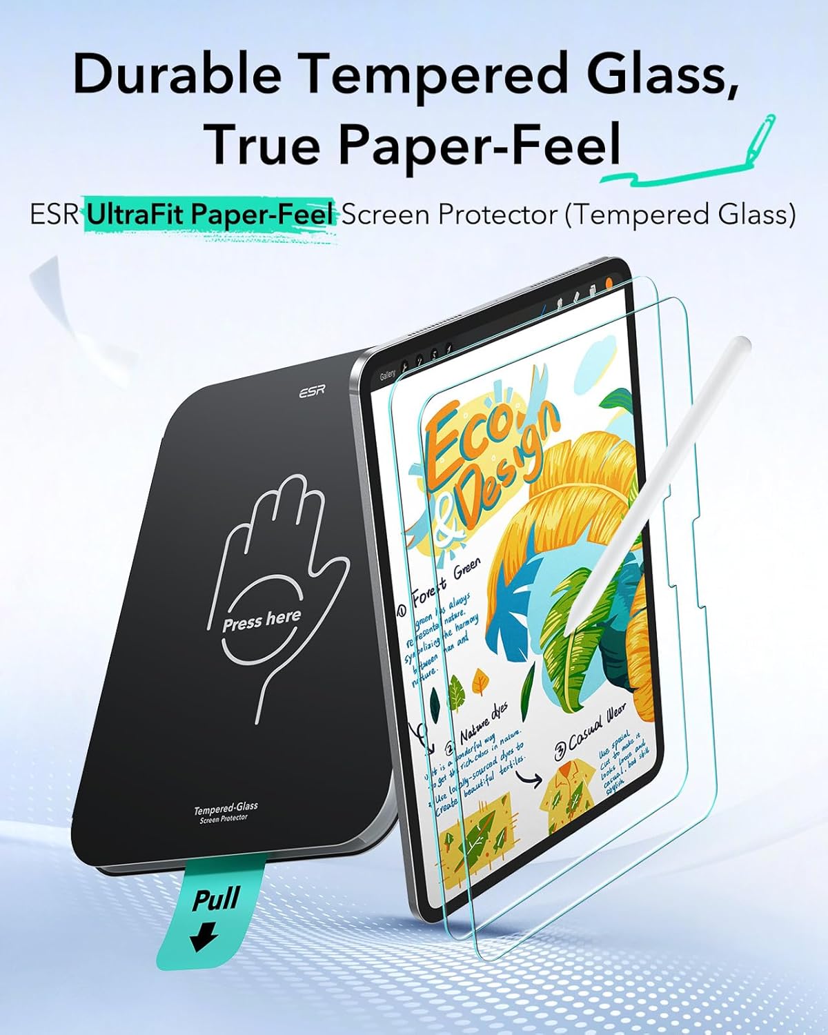 ESR UltraFit Paper Feel iPad Pro 13 (2024/2025) Screen Protector (2-Pack) afbeelding 3