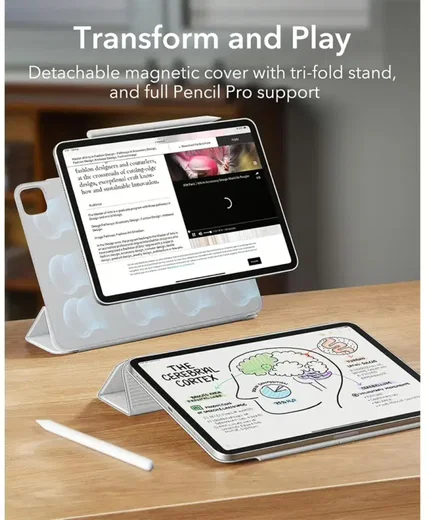 ESR Rebound Magnetic Apple iPad Pro 11 (2024 / 2025) Hoes Book Case Wit afbeelding 3
