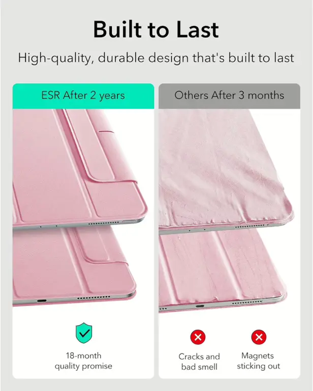 ESR Rebound Magnetic Apple iPad Pro 11 (2024 / 2025) Hoes Book Case Roze afbeelding 5