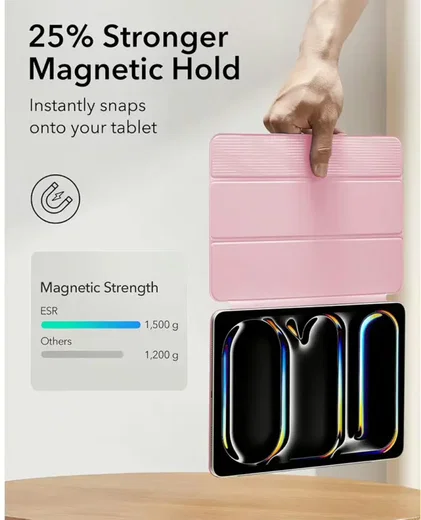 ESR Rebound Magnetic Apple iPad Pro 11 (2024 / 2025) Hoes Book Case Roze afbeelding 4