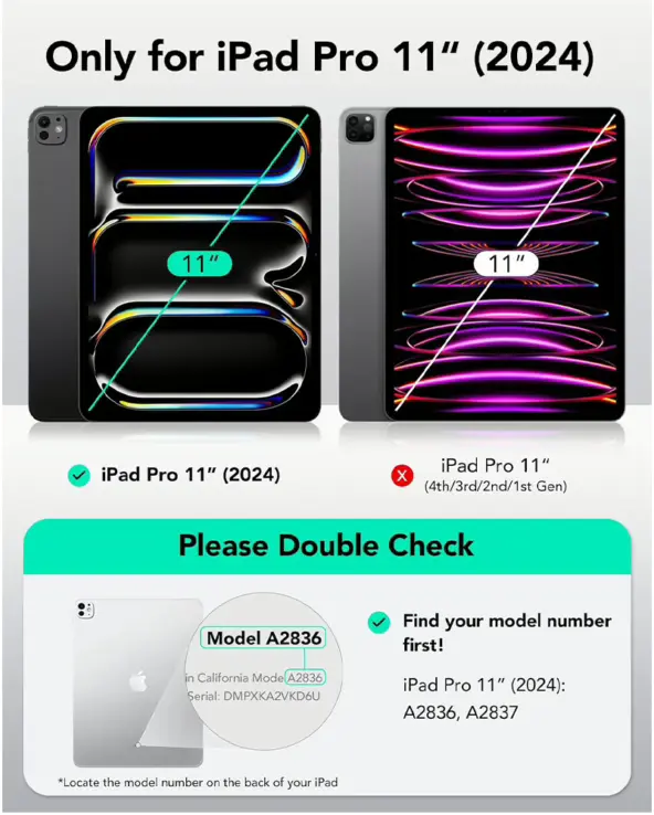 ESR Rebound Magnetic Apple iPad Pro 11 (2024 / 2025) Hoes Book Case Groen afbeelding 2