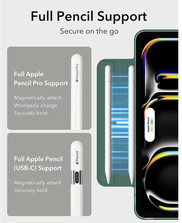 ESR Rebound Magnetic Apple iPad Pro 11 (2024 / 2025) Hoes Book Case Groen afbeelding 6