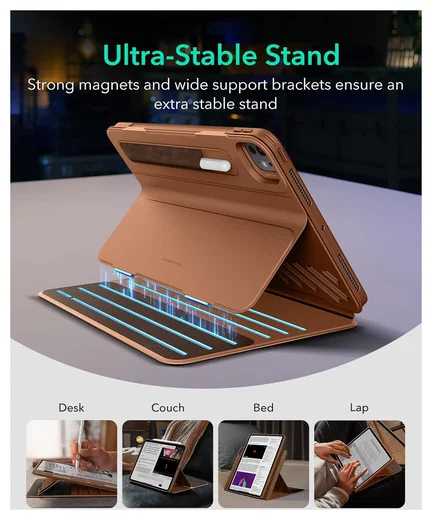 ESR Shift iPad Pro 11 (2024/2025) Hoes Book Case Sleep/Wake Bruin afbeelding 4