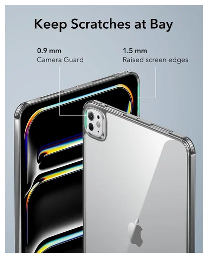 ESR Classic Hybrid iPad Pro 11 (2024/2025) Hoes Back Cover Transparant Zwart afbeelding 6