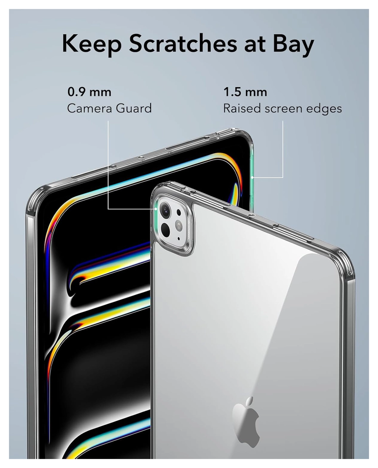 ESR Classic Hybrid iPad Pro 11 (2024/2025) Hoes Back Cover Transparant Zwart afbeelding 7