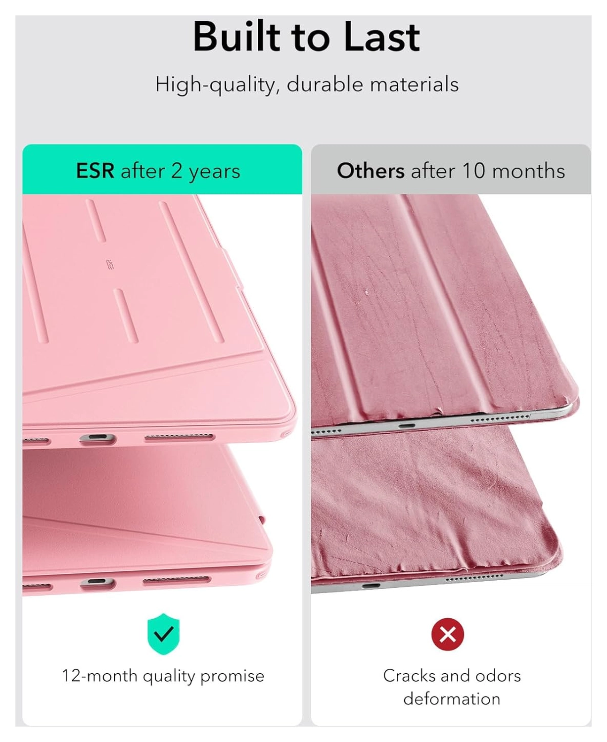 ESR Flip Magnetic iPad Pro 11 (2024 / 2025) Hoes Book Case met Standaard Roze afbeelding 2