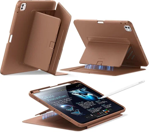 ESR Flip Magnetic iPad Pro 11 (2024 / 2025) Hoes Book Case met Standaard Bruin afbeelding 1