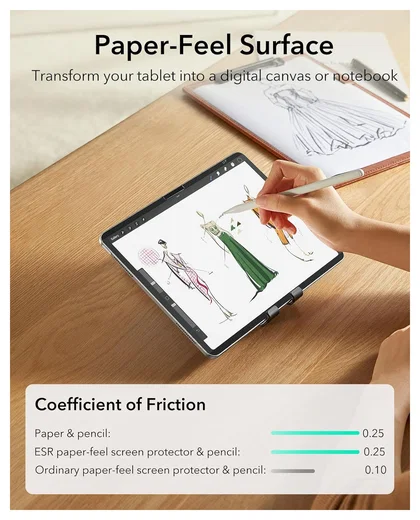 ESR Paper Feel Magnetic iPad Pro 11 (2024/2025) Screen Protector (2-Pack) afbeelding 4
