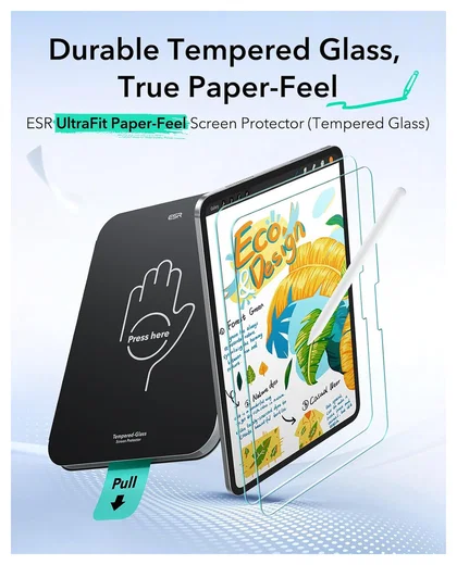 ESR UltraFit Paper Feel iPad Pro 11 (2024/2025) Screen Protector (2-Pack) afbeelding 3