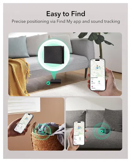 ESR Classic Geo Wallet Portemonnee met Zoek Mijn-Functie Carbon Fiber afbeelding 3