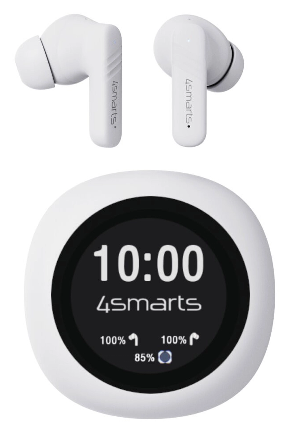 4Smarts Skybuds Screen Pro ANC Headset Draadloze Oordopjes Wit afbeelding 1