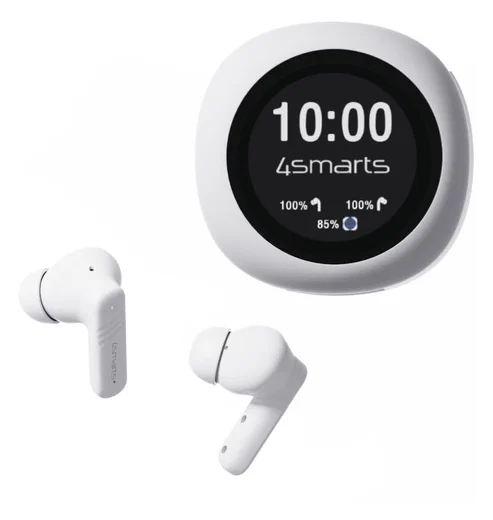 4Smarts Skybuds Screen Pro ANC Headset Draadloze Oordopjes Wit afbeelding 4