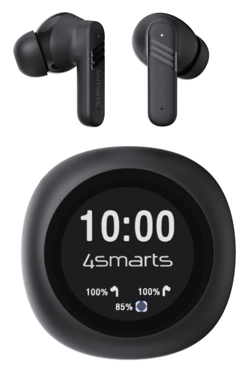 4Smarts Skybuds Screen Pro ANC Headset Draadloze Oordopjes Zwart afbeelding 1