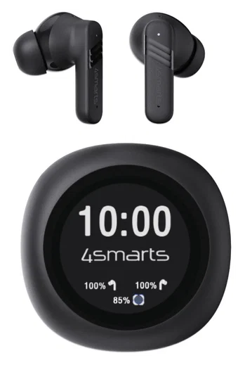 4Smarts Skybuds Screen Pro ANC Headset Draadloze Oordopjes Zwart afbeelding 1