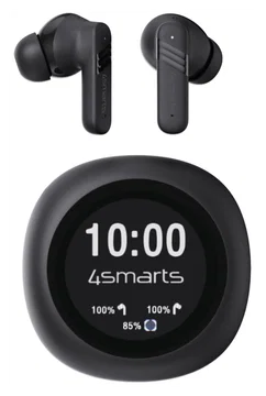 4Smarts Skybuds Screen Pro ANC Headset Draadloze Oordopjes Zwart