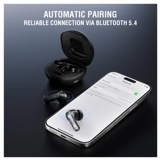 4Smarts Skybuds Screen Pro ANC Headset Draadloze Oordopjes Zwart afbeelding 4