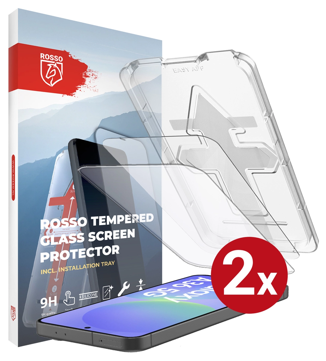 Rosso Samsung Galaxy A36 Tempered Glass met Installatietray (2-Pack) afbeelding 13