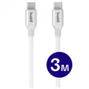 Buddi Flex USB-C naar USB-C Kabel 60W Fast Charge 3M Wit