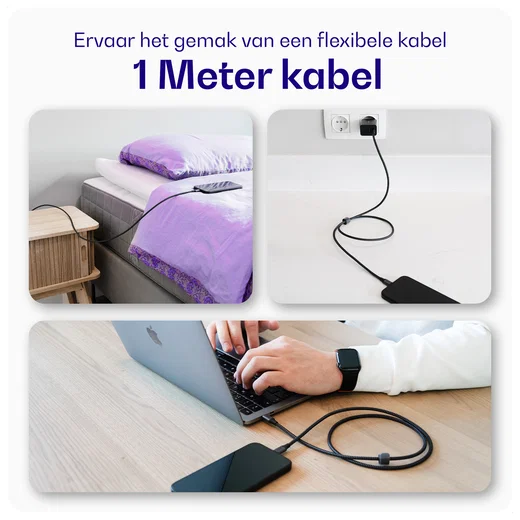 Buddi Flex USB-C naar Lightning Kabel 20W Fast Charge 1M Wit afbeelding 5