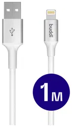 Buddi Flex USB-A naar Lightning Kabel 12W Fast Charge 1M Wit afbeelding