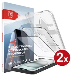 Rosso Apple iPhone 15 Plus Tempered Glass met Installatietray (2-Pack) afbeelding