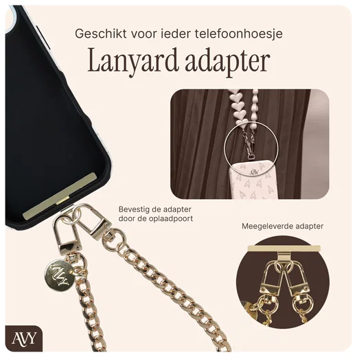 AVY Universeel Armband Polsband Telefoonkoord (30CM) Aurum Lien afbeelding 9