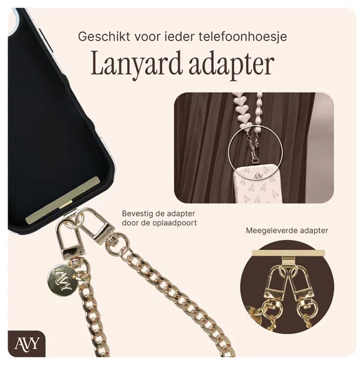 AVY Universeel Ketting Crossbody Telefoonkoord (120CM) Aurum Lien afbeelding 7