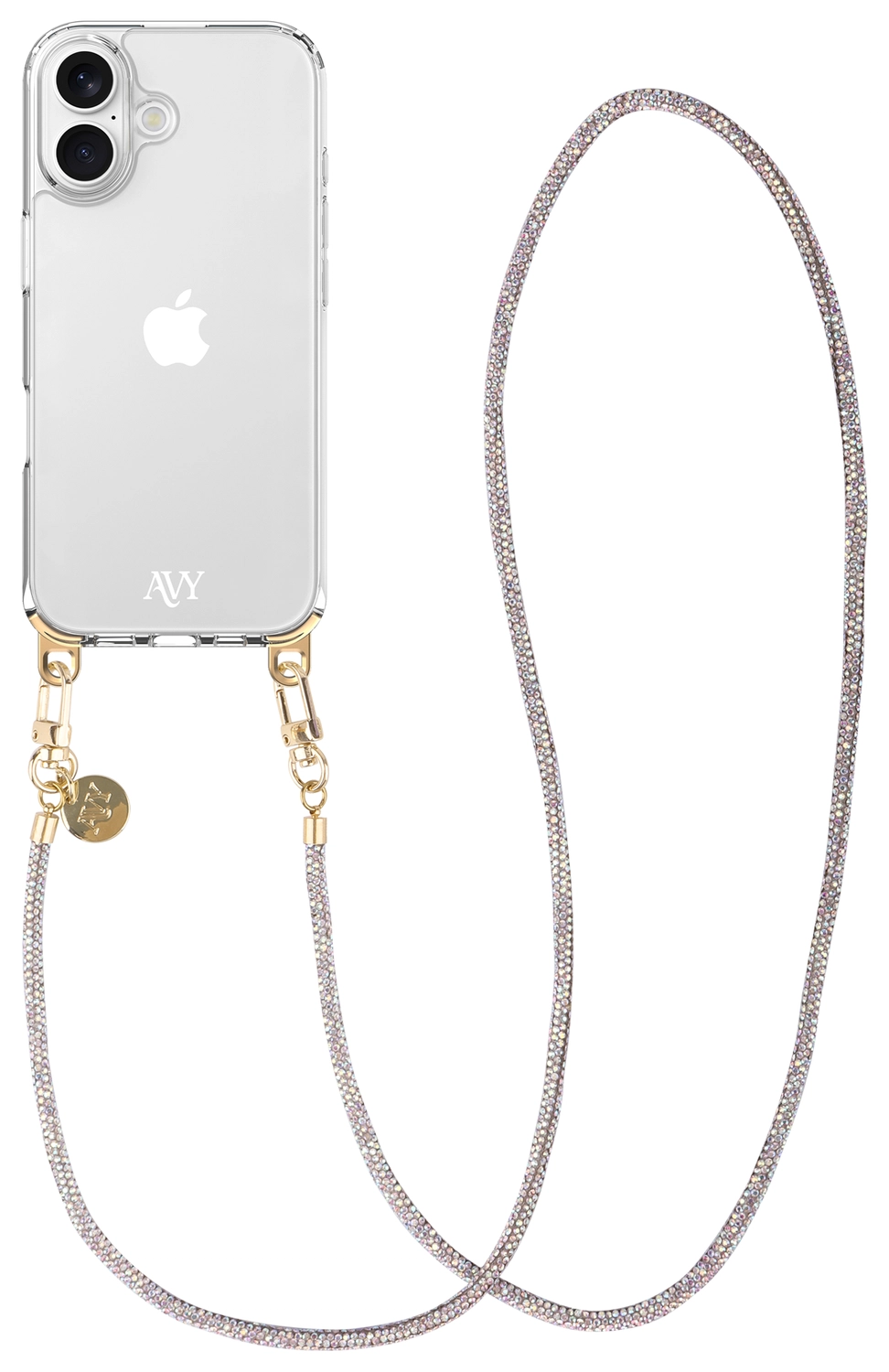 AVY Universeel Ketting Crossbody Telefoonkoord (120CM) Silver Spark afbeelding 10