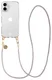 AVY Universeel Ketting Crossbody Telefoonkoord (120CM) Silver Spark afbeelding 10